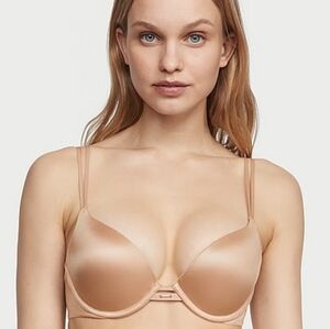 Victoria's Secret Tan T-Shirt Bra with Molded Cups and Adjustable Straps